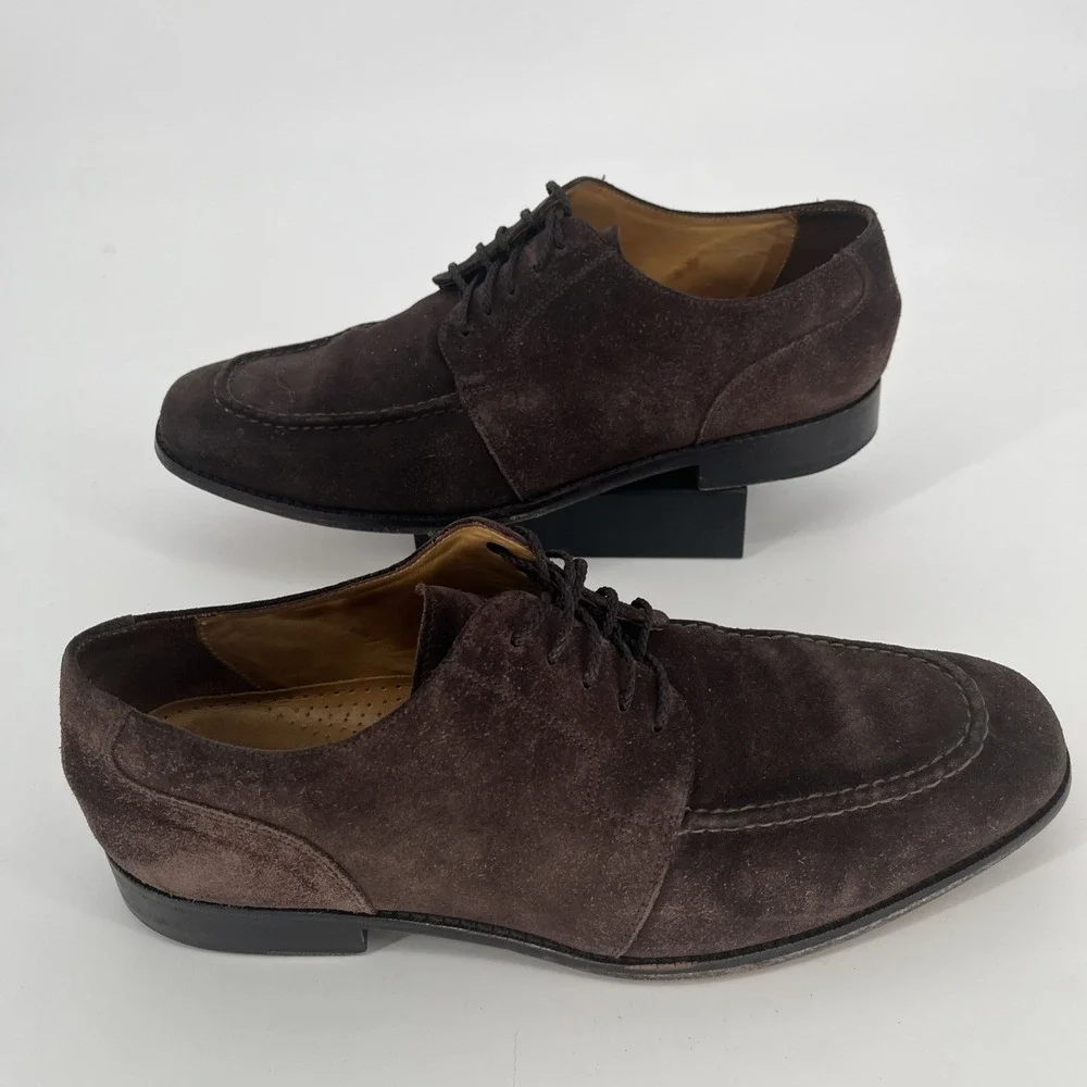 Cole Haan Mens Size 10.5 M NikeAir Brown Suede Leather Lace Up Oxford Dress Shoe